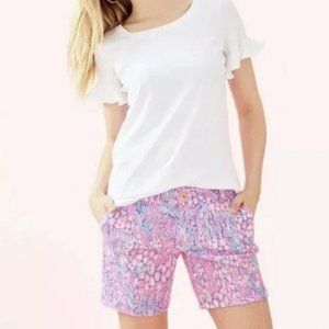 Lilly Pulitzer Womens Jayne Knit Short Pink Sorbet High Altitude size 10 NWT